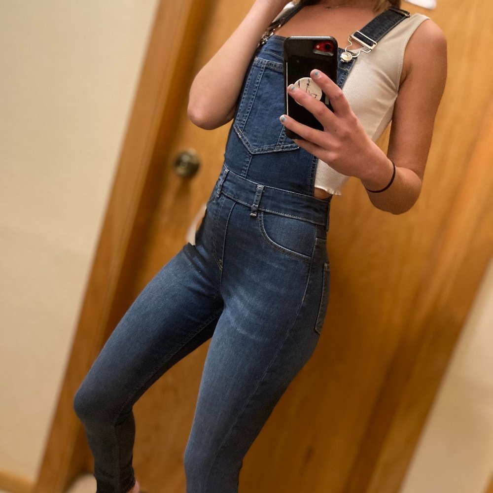 NWT H&M Denim Jean Skinny Leg Overalls